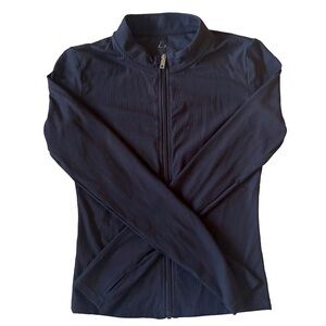 Vitality Women’s Cloud II Rib Basic Full Zip Jacket Black Thumb Holes Size M